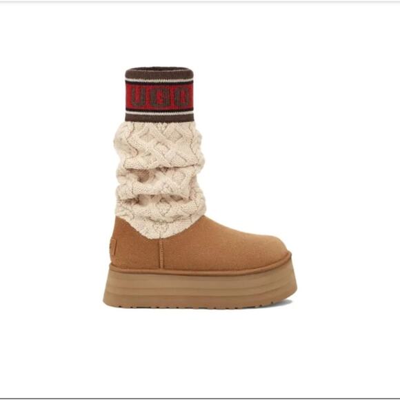 NEW! UGG Women's Classic Sweater Letter Boots